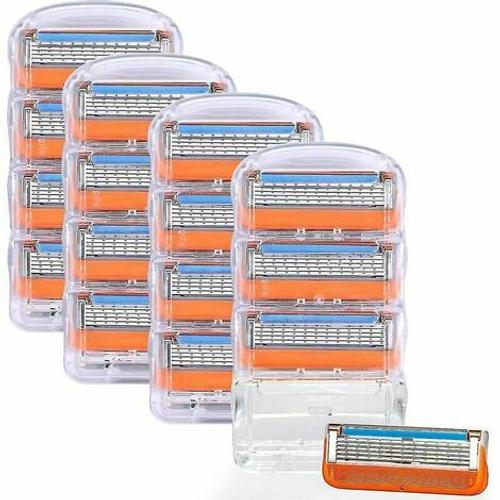 Paquet De 16 Recharges De Lames De Rasoir Pour Hommes Pour Rasoir Gillette Gillette Fusion 5 Couches Lames De Rasoir Cartouches Compatibles Soin Des Hommes 