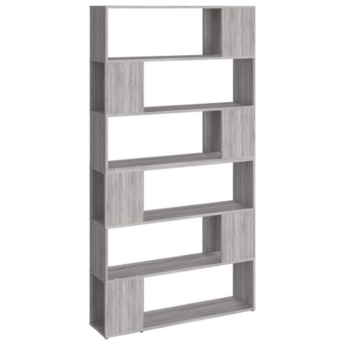Vidaxl Bibliothèque/Séparateur De Pièce Gris Sonoma 100x24x188 Cm