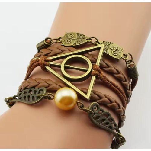 Bracelet Harry Potter Infini Hiboux Ailes D'ange Deathly Hollows Infinity