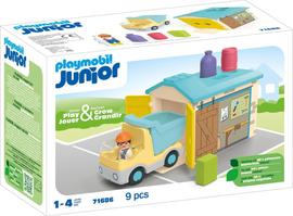 Playmobil Junior 71686 - Camion Avec Garage De Tri