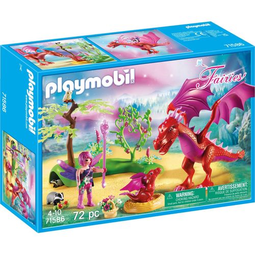 Playmobil Fairies 71586 - Gardienne Des Fées Avec Dragons