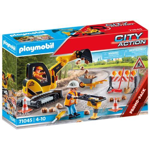 Playmobil City Action 71045 - Ouvriers De Voirie - Promo Pack