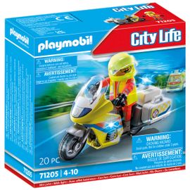 Playmobil City Life 71205 - Urgentiste Avec Moto Et Effet Lumineux