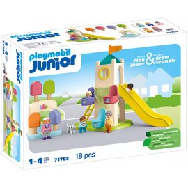 Playmobil Junior 71703 - Aire De Jeux Avec Toboggan Géant