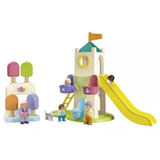 Playmobil Junior 71703 - Aire De Jeux Avec Toboggan G�ant - 3