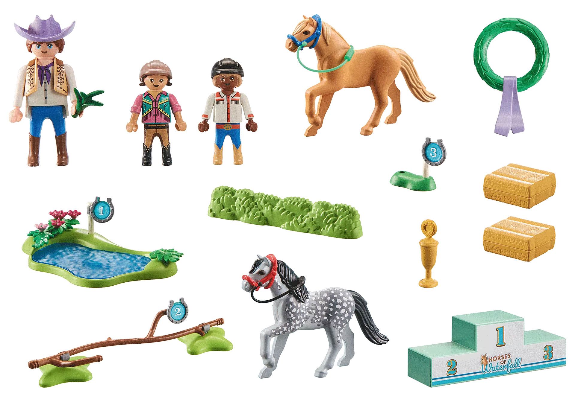 Playmobil Horses Of Waterfall 71495 - Cavaliers Avec Poneys Et Saut D'obsta... - 2