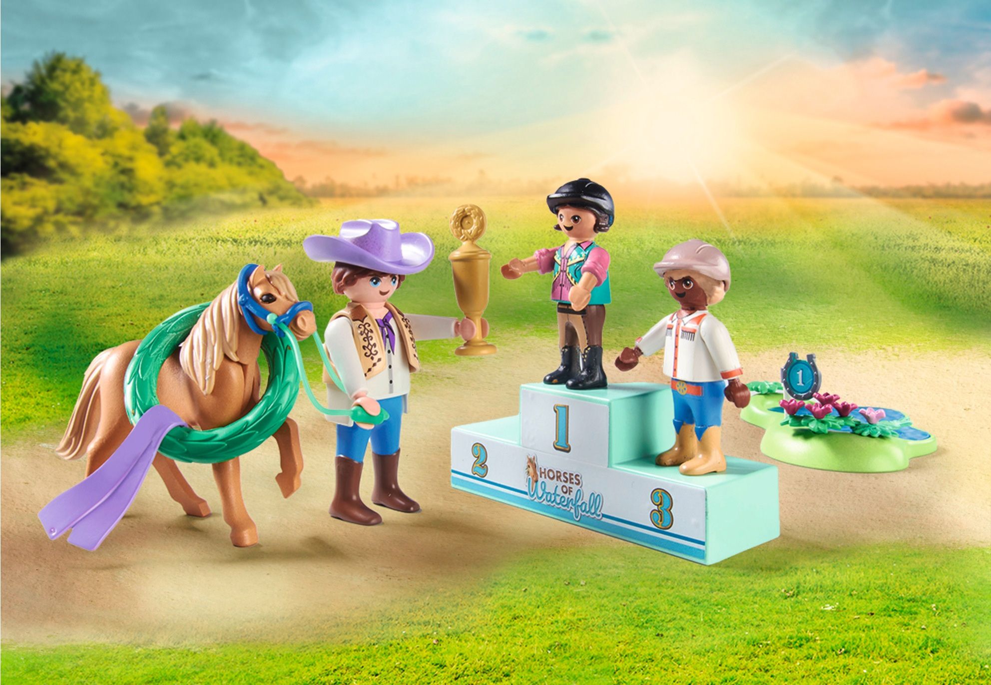 Playmobil Horses Of Waterfall 71495 - Cavaliers Avec Poneys Et Saut D'obsta... - 3