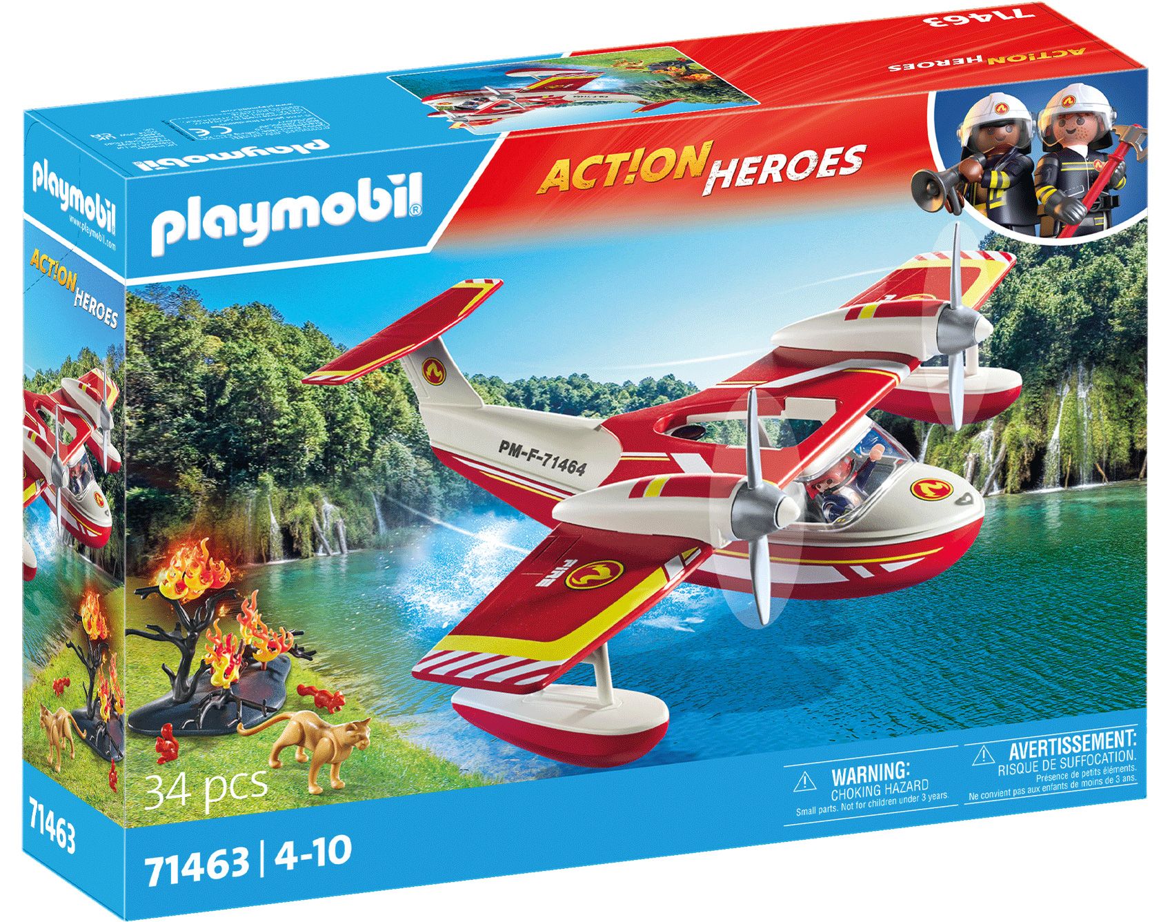 Playmobil Action Heroes 71463 - Hydravion Avec Pompier