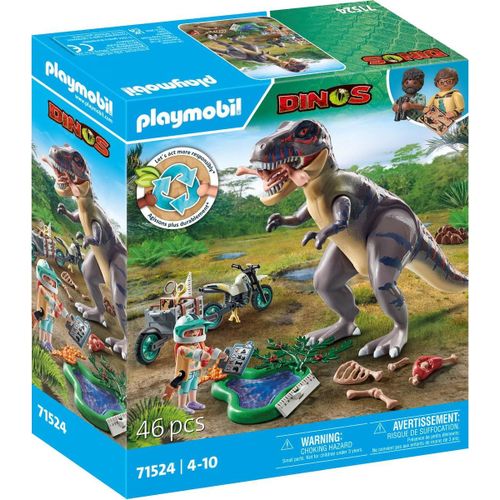 Playmobil Dinos 71524 - Explorateur Avec Moto Et Tyrannosaure