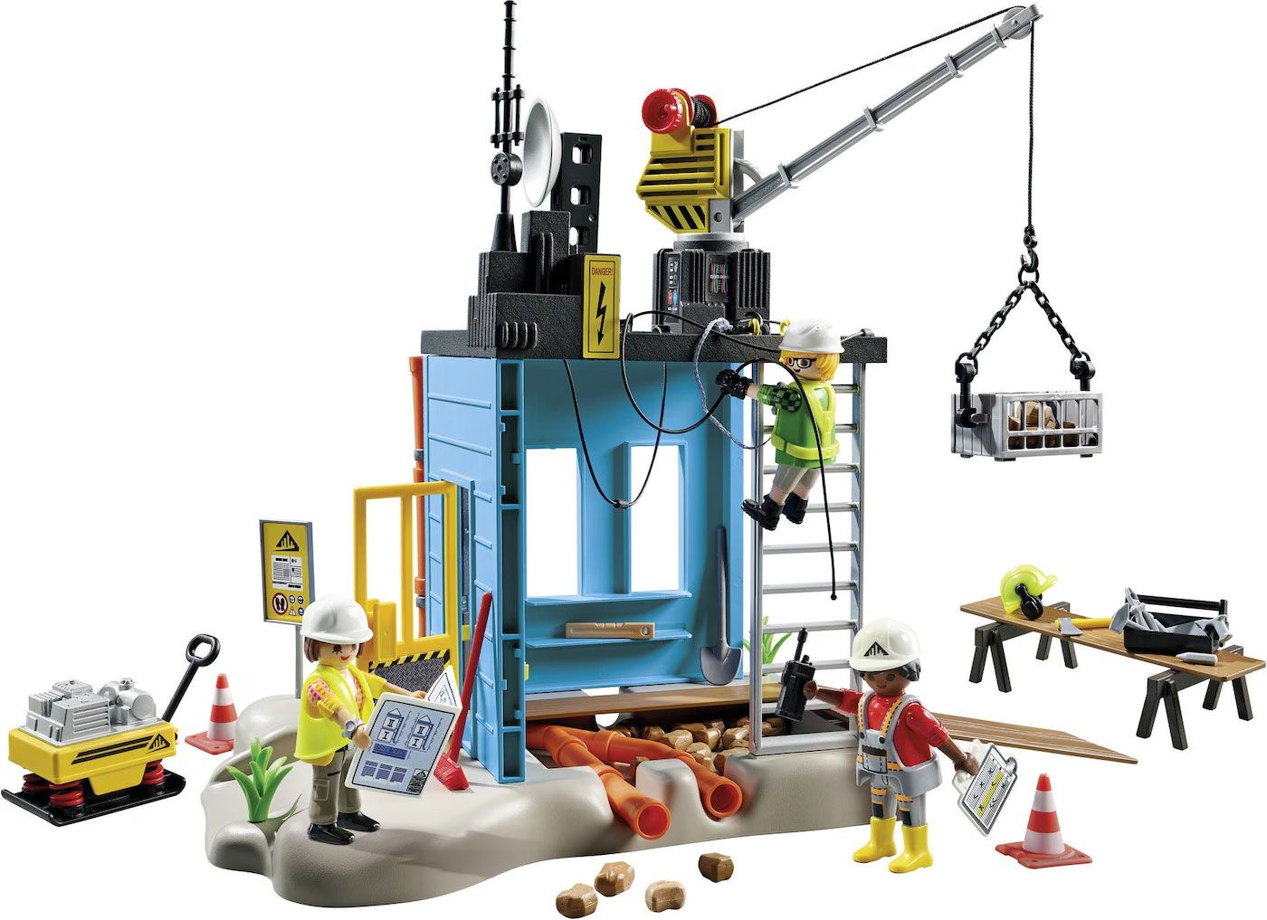 Playmobil Action Heroes 71650 - Ouvriers Et Chantier - Promo Pack - 2