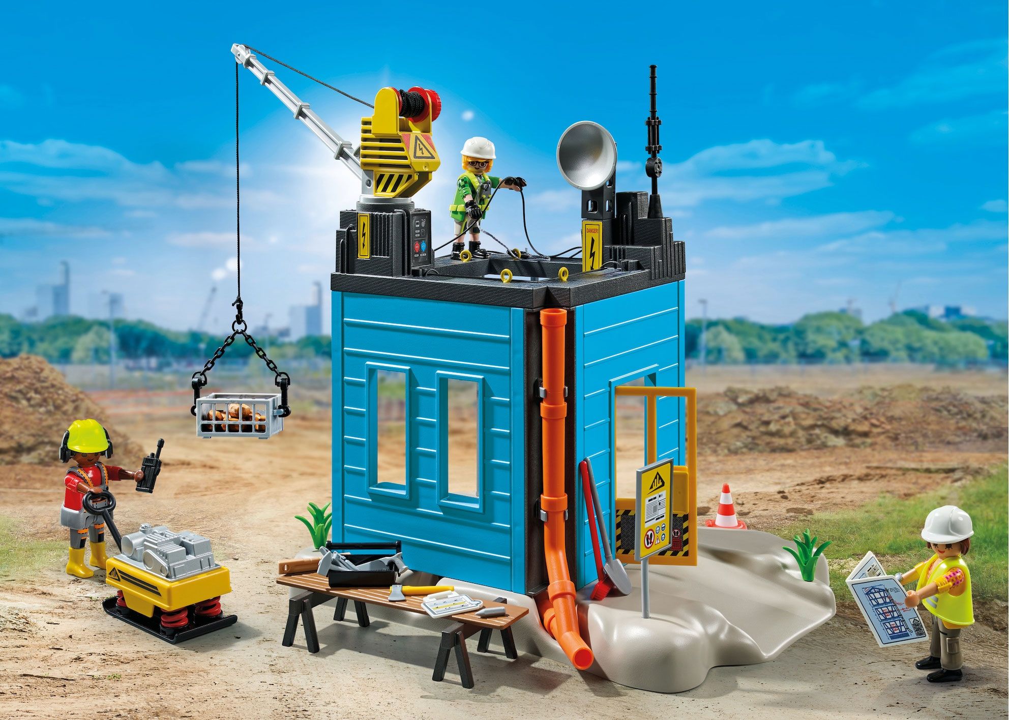 Playmobil Action Heroes 71650 - Ouvriers Et Chantier - Promo Pack - 7