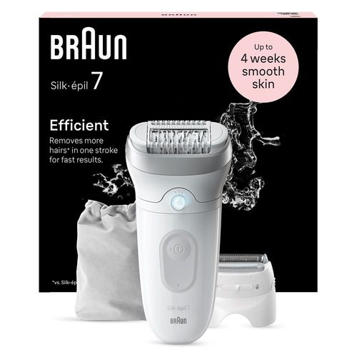 Epilateur Électrique Braun Epilateur Silk Epil 7 Se7-041 Blanc-Gris