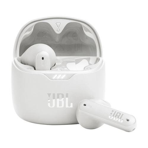 JBL TUNE Flex - Écouteurs sans fil avec micro - embout auriculaire - Bluetooth - Suppresseur de bruit actif - blanc