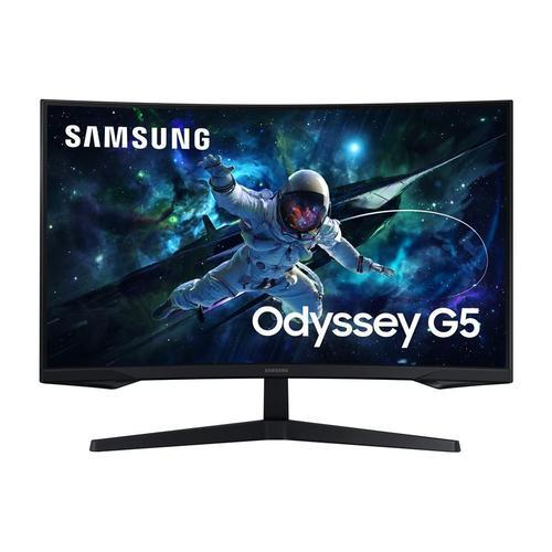 Samsung Odyssey G5 S32CG552EU - G55C Series - écran LED - jeux - incurvé - 32" - 2560 x 1440 QHD @ 165 Hz - VA - 300 cd/m² - 2500:1 - HDR10 - 1 ms - HDMI, DisplayPort - noir