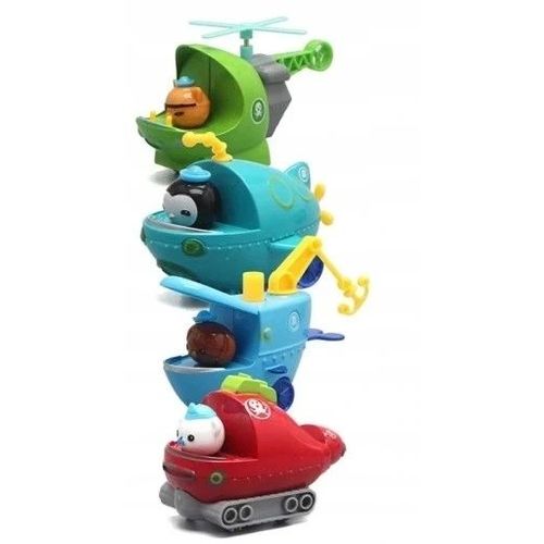 Ensemble De Véhicules Octonautes 4 Pcs Voiture Hélicoptere
