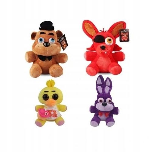 Fnaf Mascotte En Peluche Bonnie Foxy Chica 25cm 4 Pcs