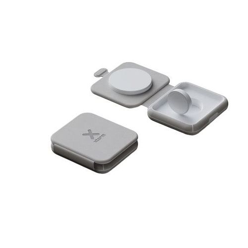Chargeur De Voyage Sans Fil Xtorm Pliable 2 En 1 Magsafe Gris