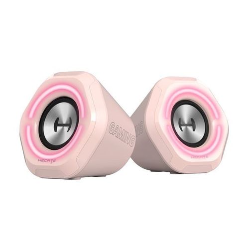 EDIFIER G1000 Pink - Haut-Parleur Gaming Bluetooth Compact avec 2 Modes sonores et éclairage RVB