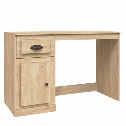 Vidaxl Bureau Avec Tiroir Chêne Sonoma 115x50x75 Cm Bois D'ingénierie