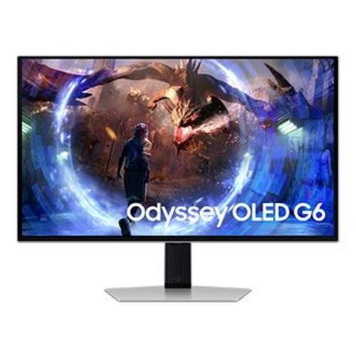 Samsung Odyssey OLED G6 S27DG600SU - G60SD Series - moniteur OLED - jeux - 27" - 2560 x 1440 QHD @ 360 Hz - 250 cd/m² - 1000000:1 - HDR10+ Gaming - 0.03 ms - 2xHDMI, DisplayPort - argent