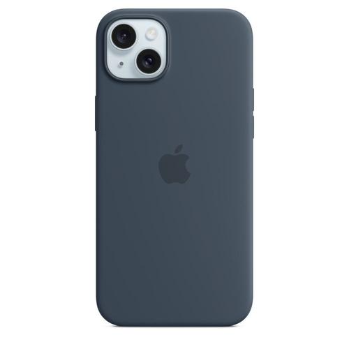 Apple - Coque De Protection Pour Téléphone Portable - Compatibilité Avec Magsafe - Silicone - Bleu Tempête - Pour Iphone 15 Plus