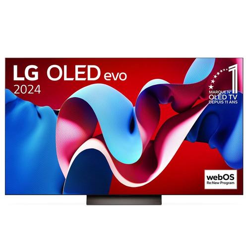 TV OLED Evo LG OLED65C4 164 cm 4K UHD Smart TV 2024 Noir et Brun