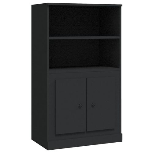 Vidaxl Buffet Haut Noir 60x35,5x103,5 Cm Bois D'ingénierie