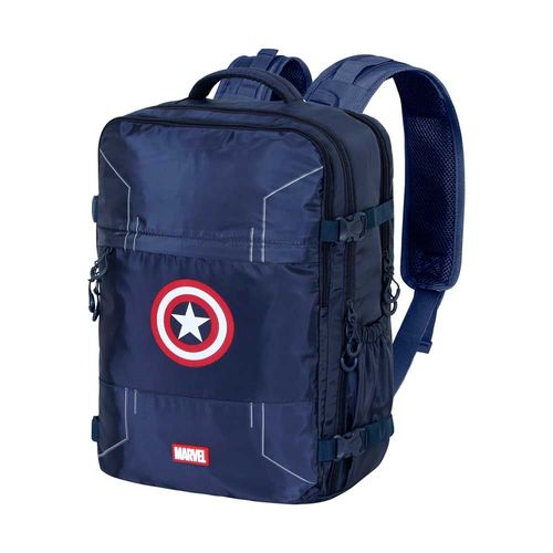Sac à dos Mercury Grande Voyage Avion - Marvel Captain America Gears - Bleu - 47x23x33cm