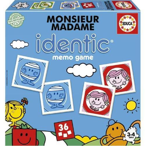 Monsieur Madame - Identic - Jeu De Mémoire