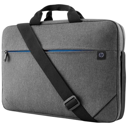 HP Prelude Top Load - Sacoche pour ordinateur portable - 15.6" - noir et gris, fermeture éclair bleue