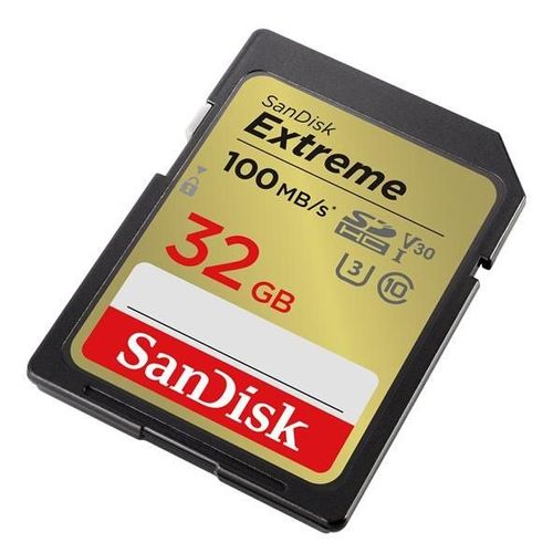 SanDisk Extreme - Carte mémoire flash - 32 Go - Video Class V30 / UHS-I U3 / Class10 - SDHC UHS-I
