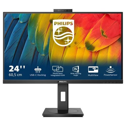 Philips 24B1U5301H - 5000 Series - écran LED - USB - 23.8" - 1920 x 1080 Full HD (1080p) @ 75 Hz - IPS - 300 cd/m² - 1000:1 - 4 ms - HDMI, DisplayPort, USB-C - haut-parleurs - noir