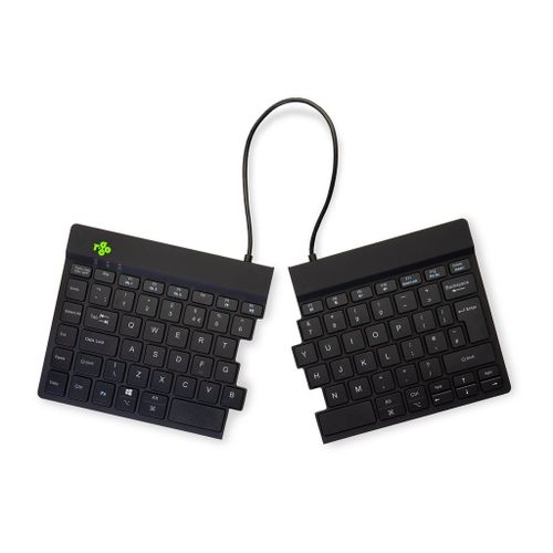 R-Go Clavier Ergonomique Split break - Clavier - avec indicateur de rupture intégré - sans fil - Bluetooth 5.0 - QWERTY - R.-U. - noir
