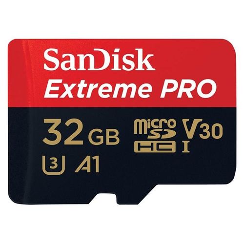 SanDisk Extreme Pro - Carte mémoire flash (adaptateur microSDXC vers SD inclus(e)) - 32 Go - A1 / Video Class V30 / UHS-I U3 - 667x - microSDHC UHS-I