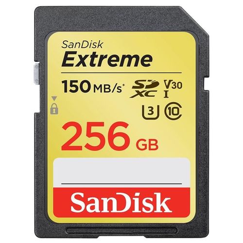 SanDisk Extreme - Carte mémoire flash - 256 Go - Video Class V30 / UHS Class 3 / Class10 - SDXC UHS-I