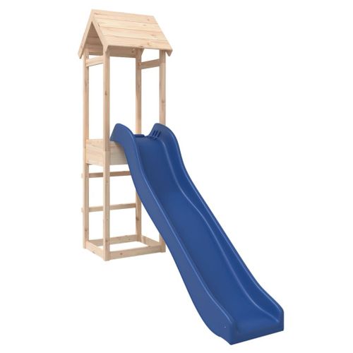 Vidaxl Maisonnette De Jeu Avec Toboggan Bois Massif De Pin