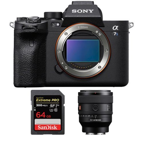 Appareil photo Sony Alpha A7S III + FE 50mm f1.4 GM + SanDisk 64 Go Extreme Pro SDXC UHS-II U3 V90 300 Mo/s