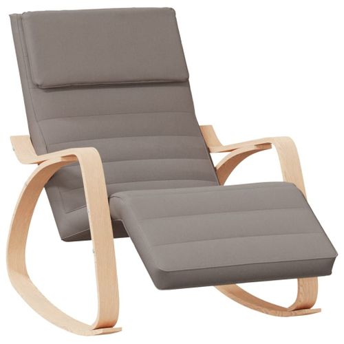 Vidaxl Chaise À Bascule Taupe Tissu