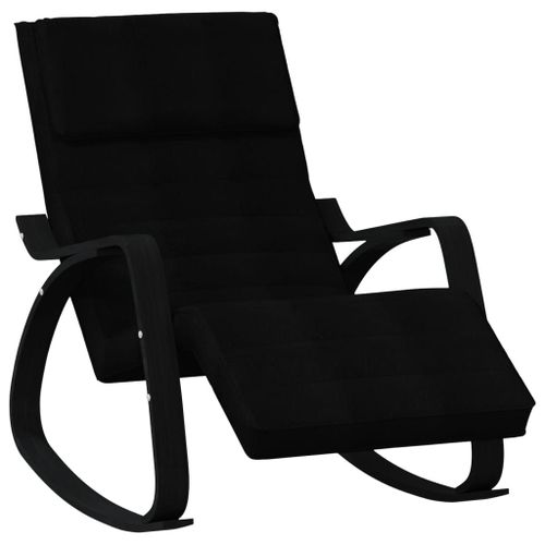 Vidaxl Chaise À Bascule Noir Tissu