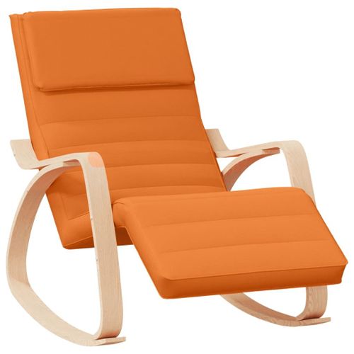 Vidaxl Chaise À Bascule Jaune Foncé Tissu
