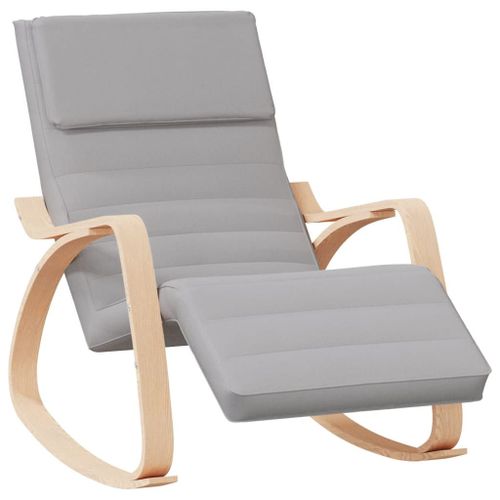 Vidaxl Chaise À Bascule Gris Clair Tissu