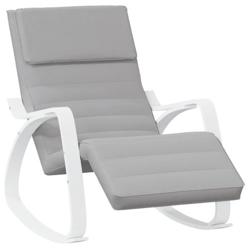 Vidaxl Chaise À Bascule Gris Clair Tissu