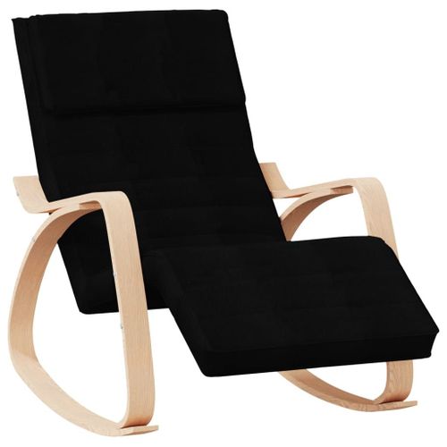 Vidaxl Chaise À Bascule Noir Tissu