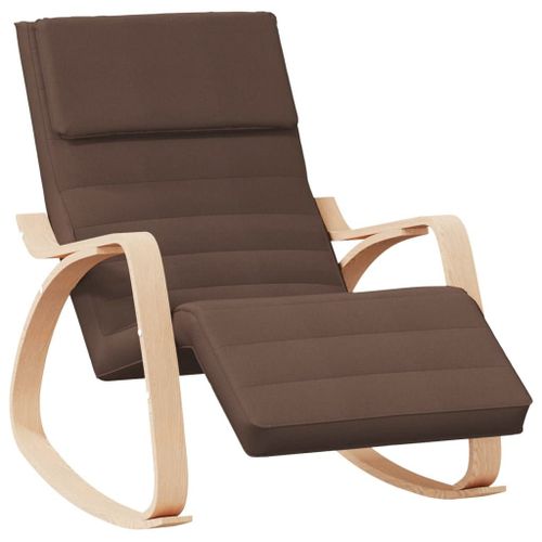 Vidaxl Chaise À Bascule Marron Foncé Tissu