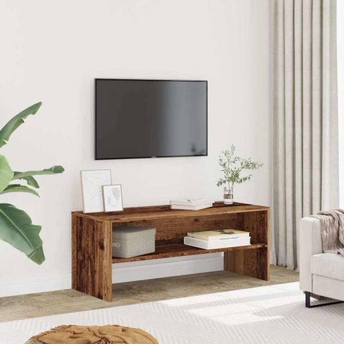 Vidaxl Meuble Tv Vieux Bois 100x40x40 Cm Bois D'ingénierie