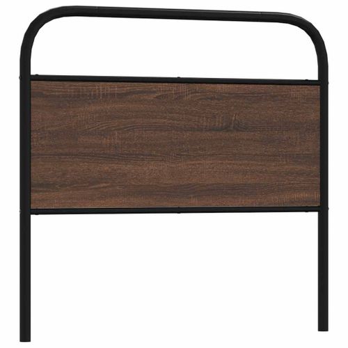 Vidaxl Tête De Lit Chêne Marron 107 Cm Acier Et Bois D'ingénierie
