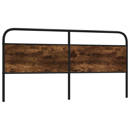 Vidaxl Tête De Lit Chêne Fumé 190 Cm Acier Et Bois D'ingénierie