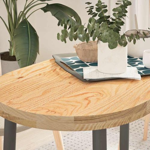 Vidaxl Dessus De Table 100x50x4 Cm Bois De Chêne Massif Ovale