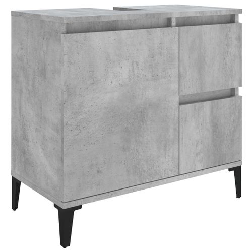Vidaxl Armoire De Salle De Bain Gris Béton 65x33x60 Cm