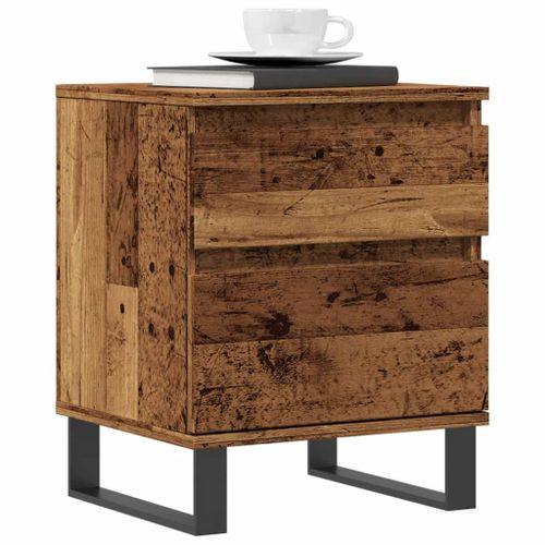 Vidaxl Table De Chevet Vieux Bois 40x35x50 Cm Bois D’Ingénierie